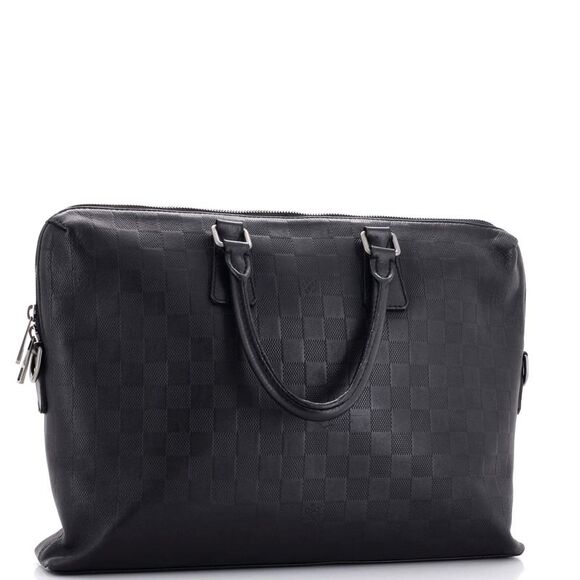 Louis Vuitton Porte-Documents Jour Bag Damier Infini Leather Black - Picture 2 of 9
